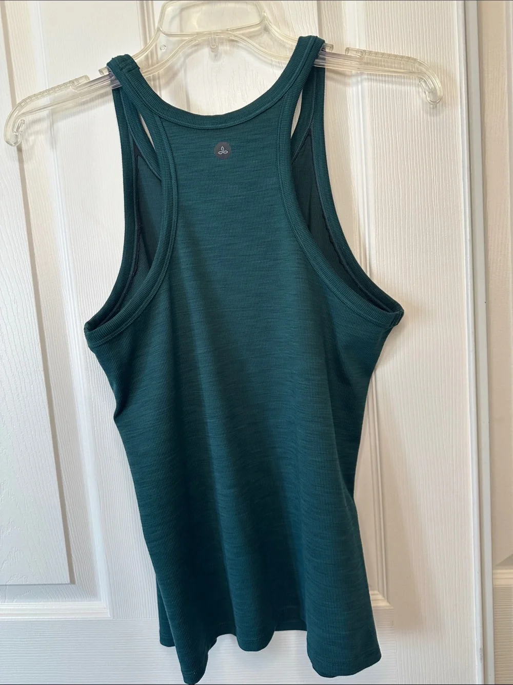 Prana Deep Teal Beksa Performance Yoga Ribbed Racerback Tank - Picture 3 of 4